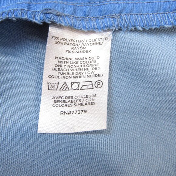 Ann Taylor Women's Pants Blue Waist Tabs Size 14P Wide Leg Trouser Pockets - Picture 6 of 7